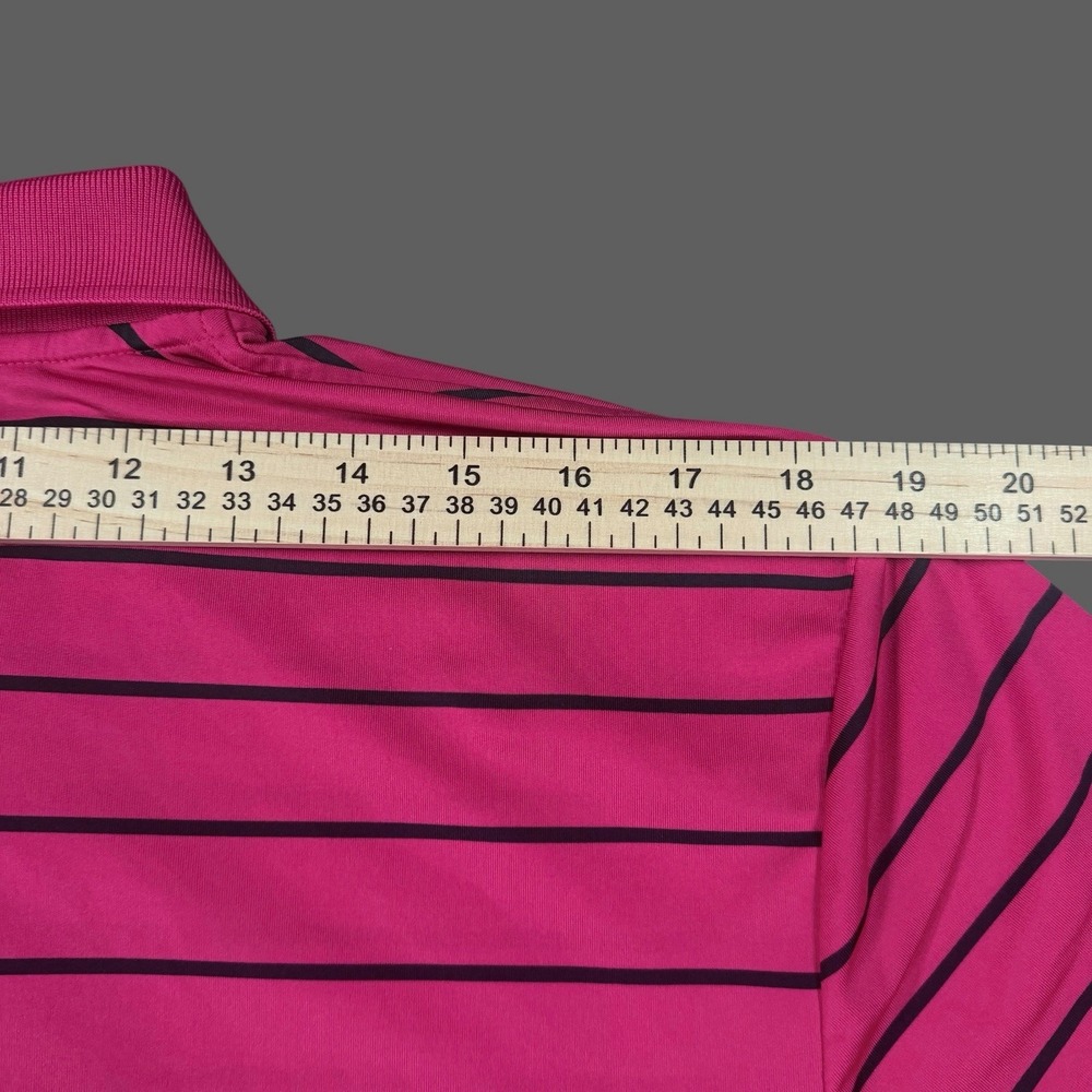 RLX Golf Ralph Lauren Polo Shirt Size XL  Men's Striped Performance F712 Pink - Picture 8 of 10